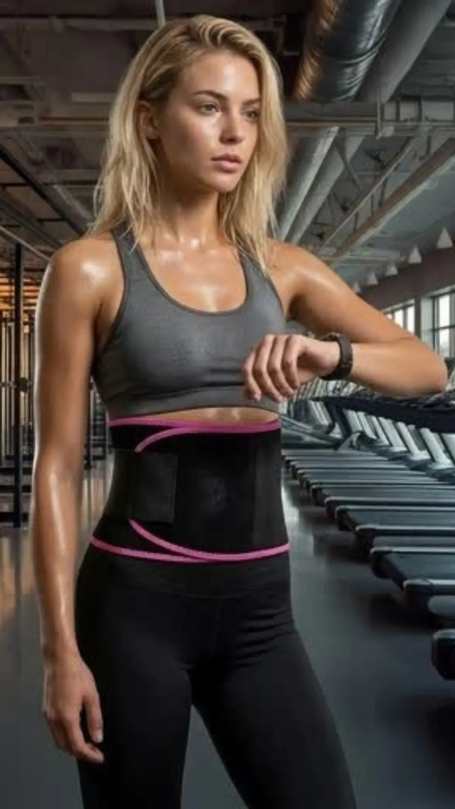 Sweat waist trainer woman