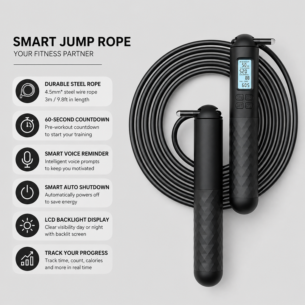 Intelligent Counting Jump Rope | Auto-Track Every Rep