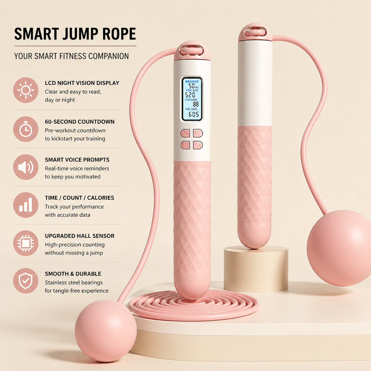 Intelligent Counting Jump Rope | Auto-Track Every Rep