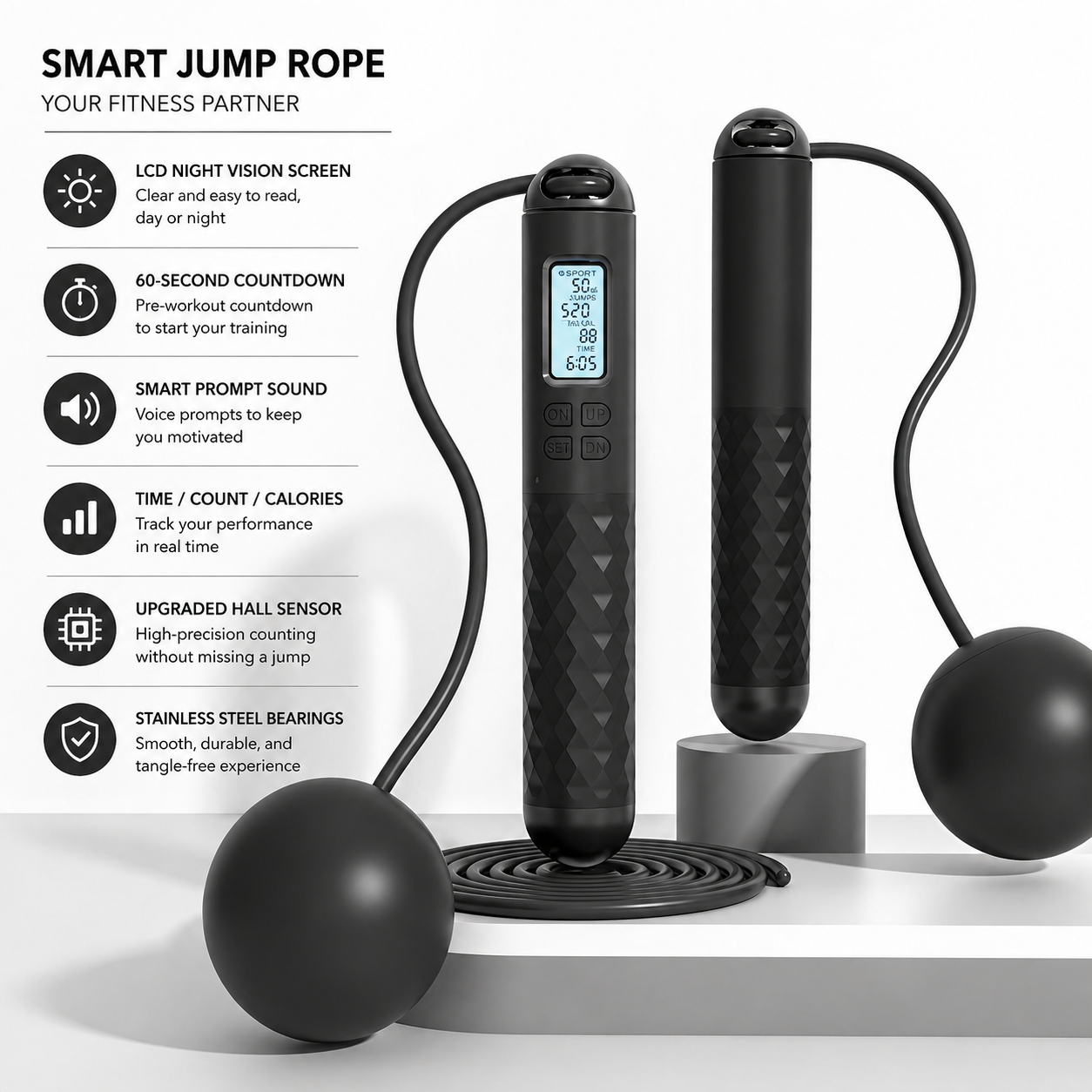 Intelligent Counting Jump Rope | Auto-Track Every Rep